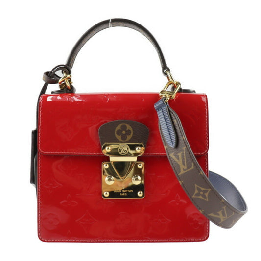 Louis Vuitton Blue Brown Sacrlet Vernis Epi Leather Monogram Handbag Shoulder Bag ()