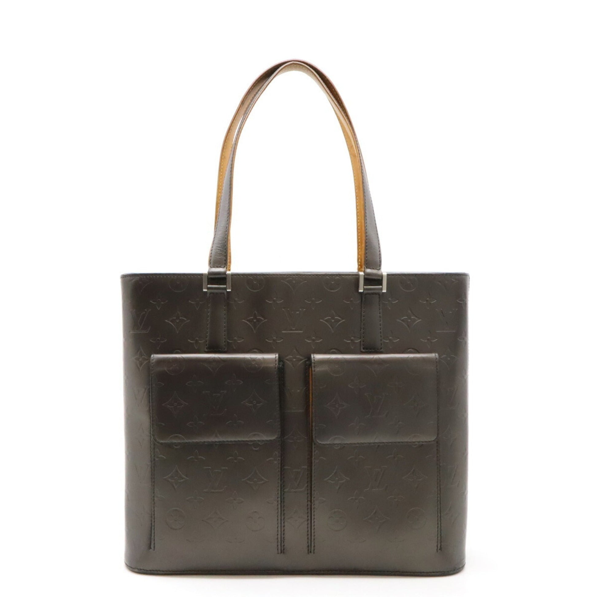 Louis Vuitton Black Noir Monogram Mat Leather Shoulder Bag Tote Bag ()