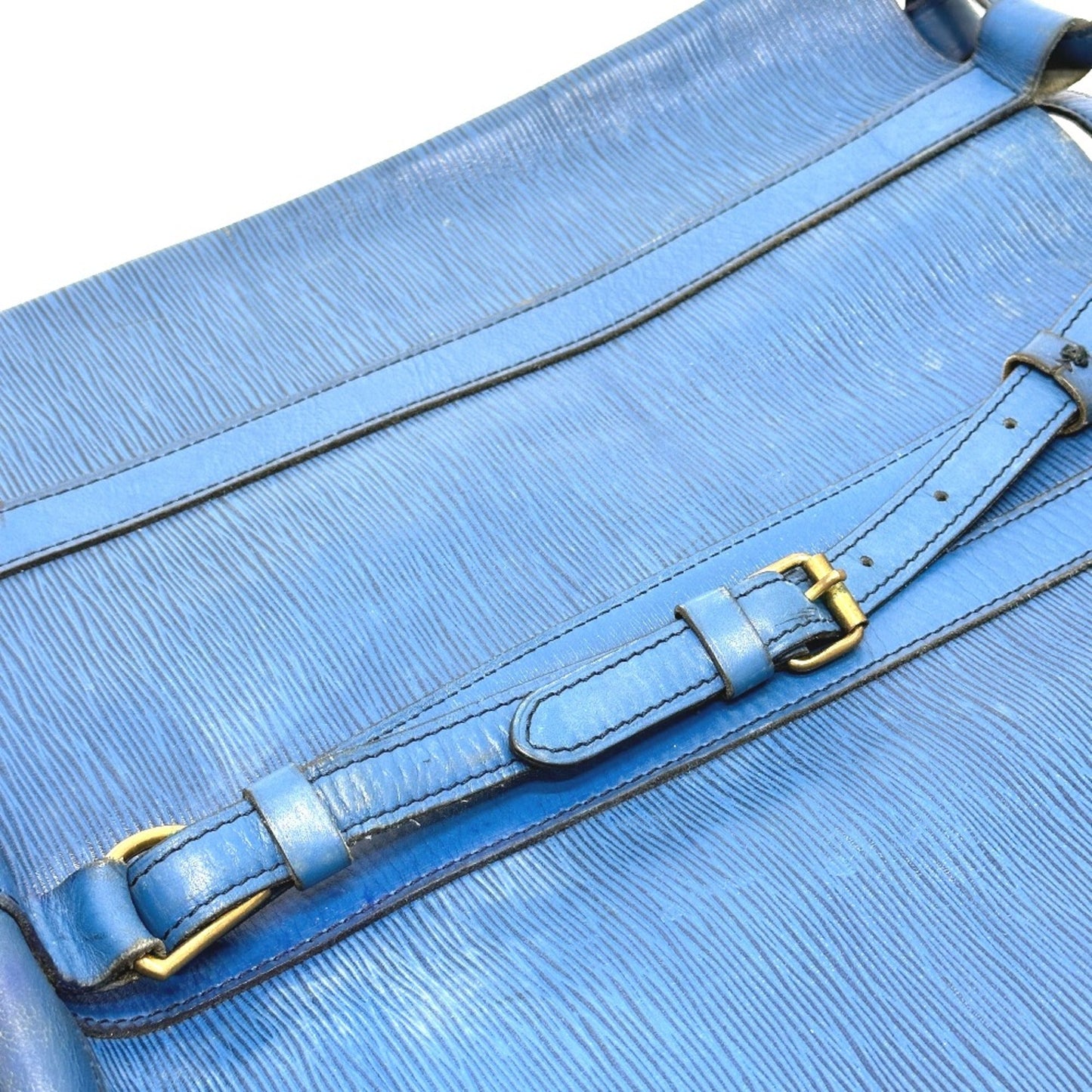 Louis Vuitton Blue Leather Shoulder Bag