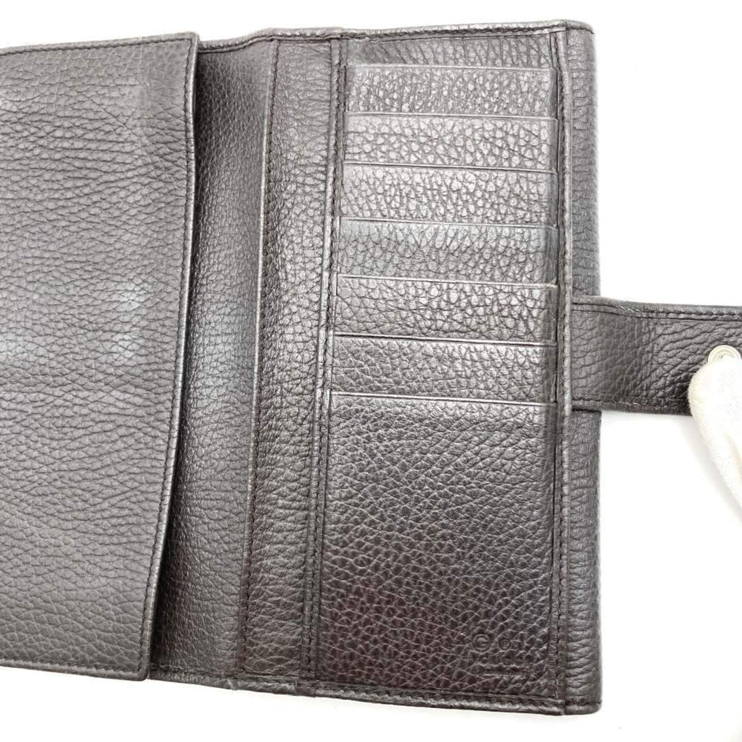 Gucci Brown Leather Long Wallet (Bi-Fold)