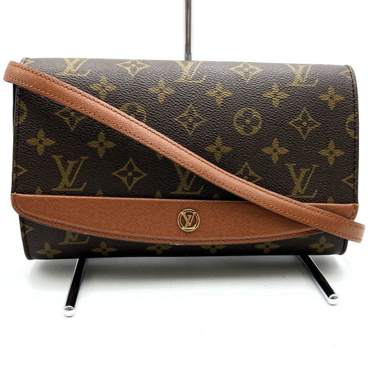 Louis Vuitton Monogram Brown Monogram Leather Shoulder Bag ()
