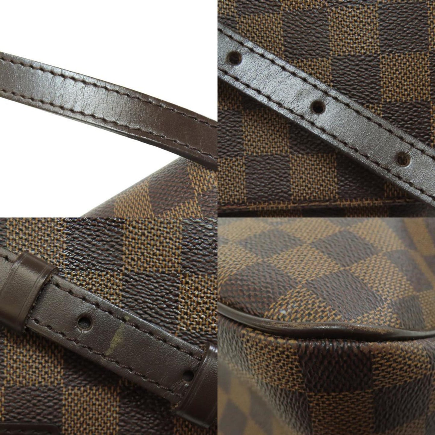 Louis Vuitton Damier Canvas Ebene Damier Canvas Shoulder Bag