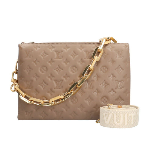 Louis Vuitton Beige Taupe Leather Shoulder Bag ()