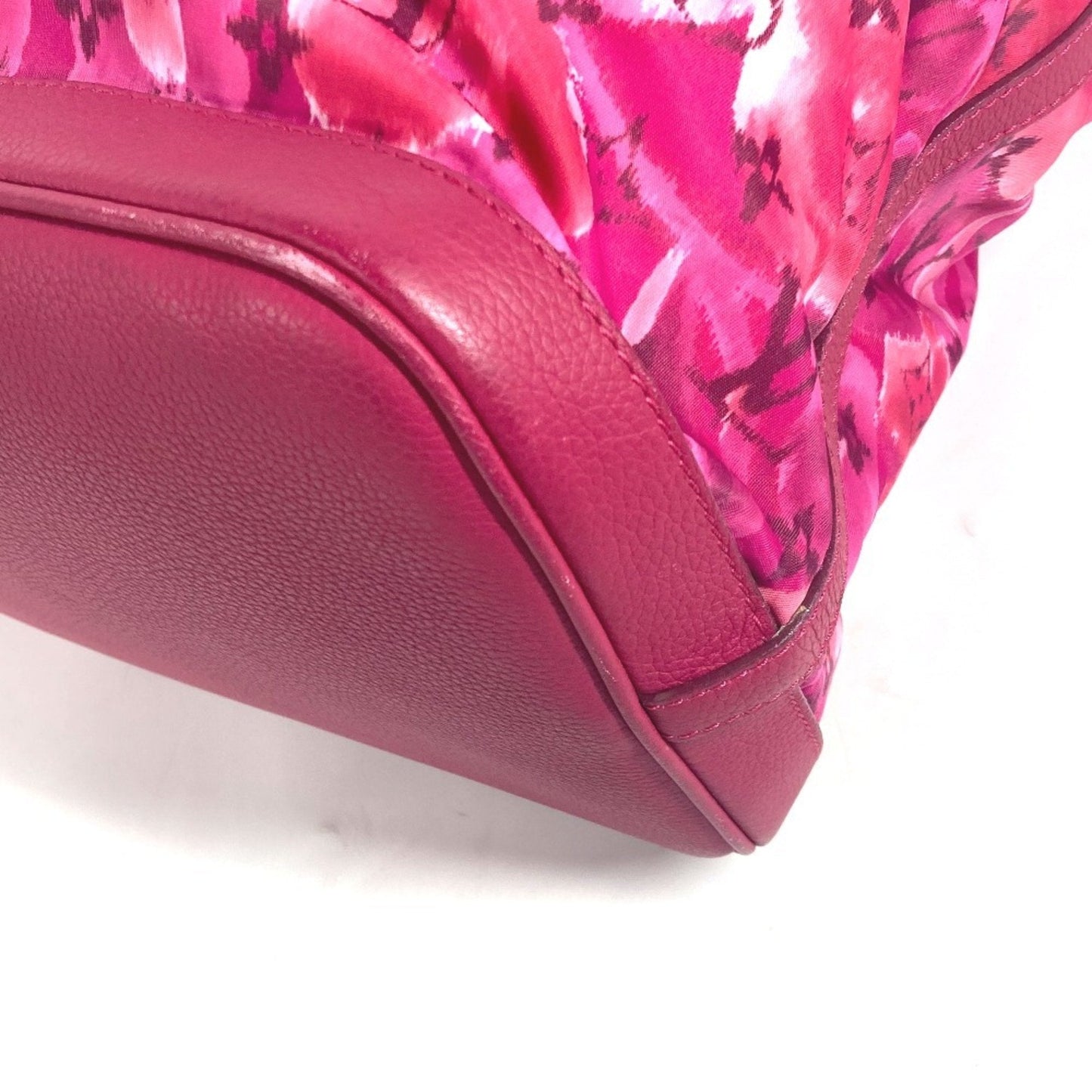 Louis Vuitton Indian Rose Pink Nylon Leather Shoulder Bag Tote Bag