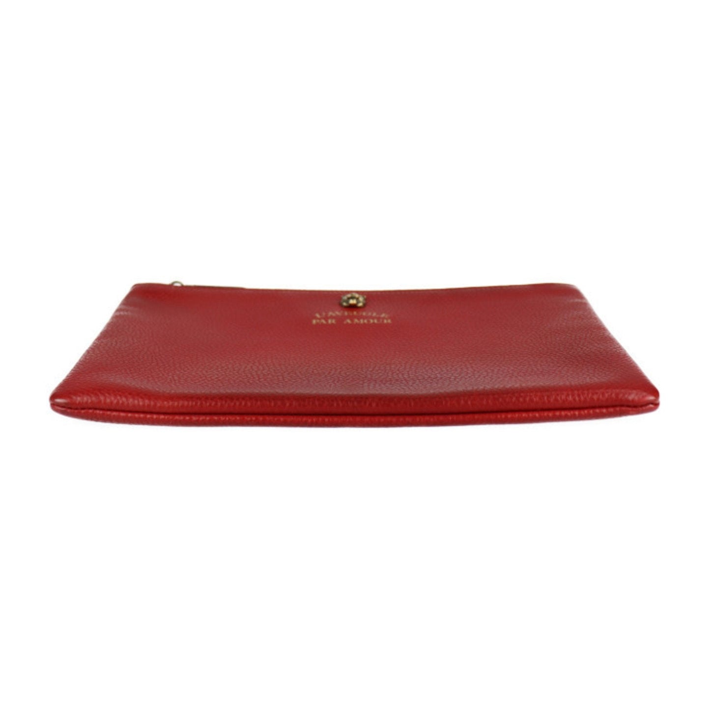 Gucci Animalier Black Red Color Leather Clutch Bag Handbag
