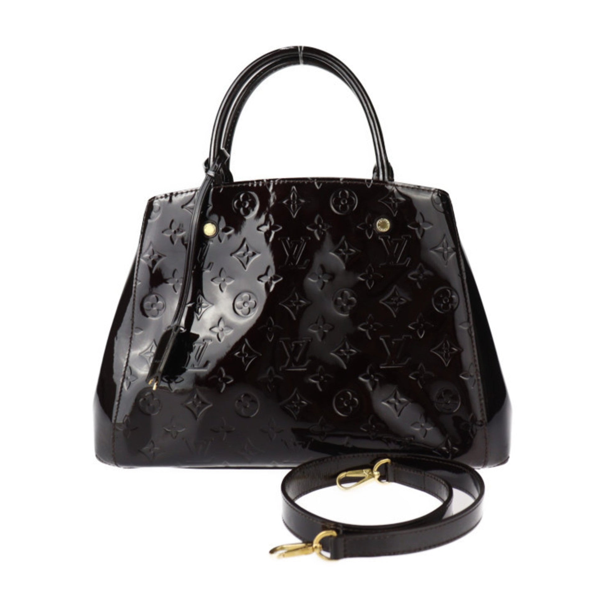 Louis Vuitton Amarante Monogram Vernis Handbag Shoulder Bag Tote Bag ()