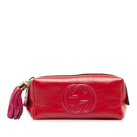 Gucci Soho Pink Patent Leather Pouch ()