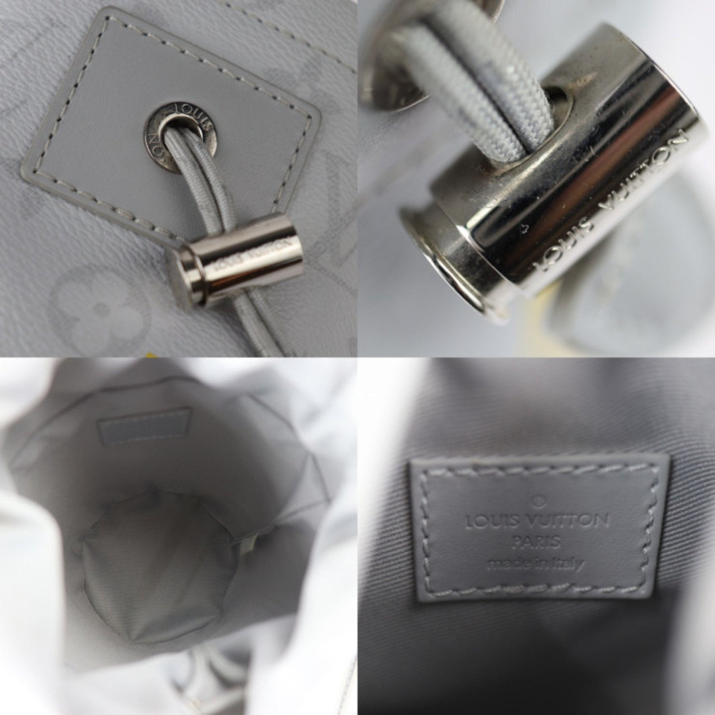 Louis Vuitton Gray White Pvc Leather Shoulder Bag