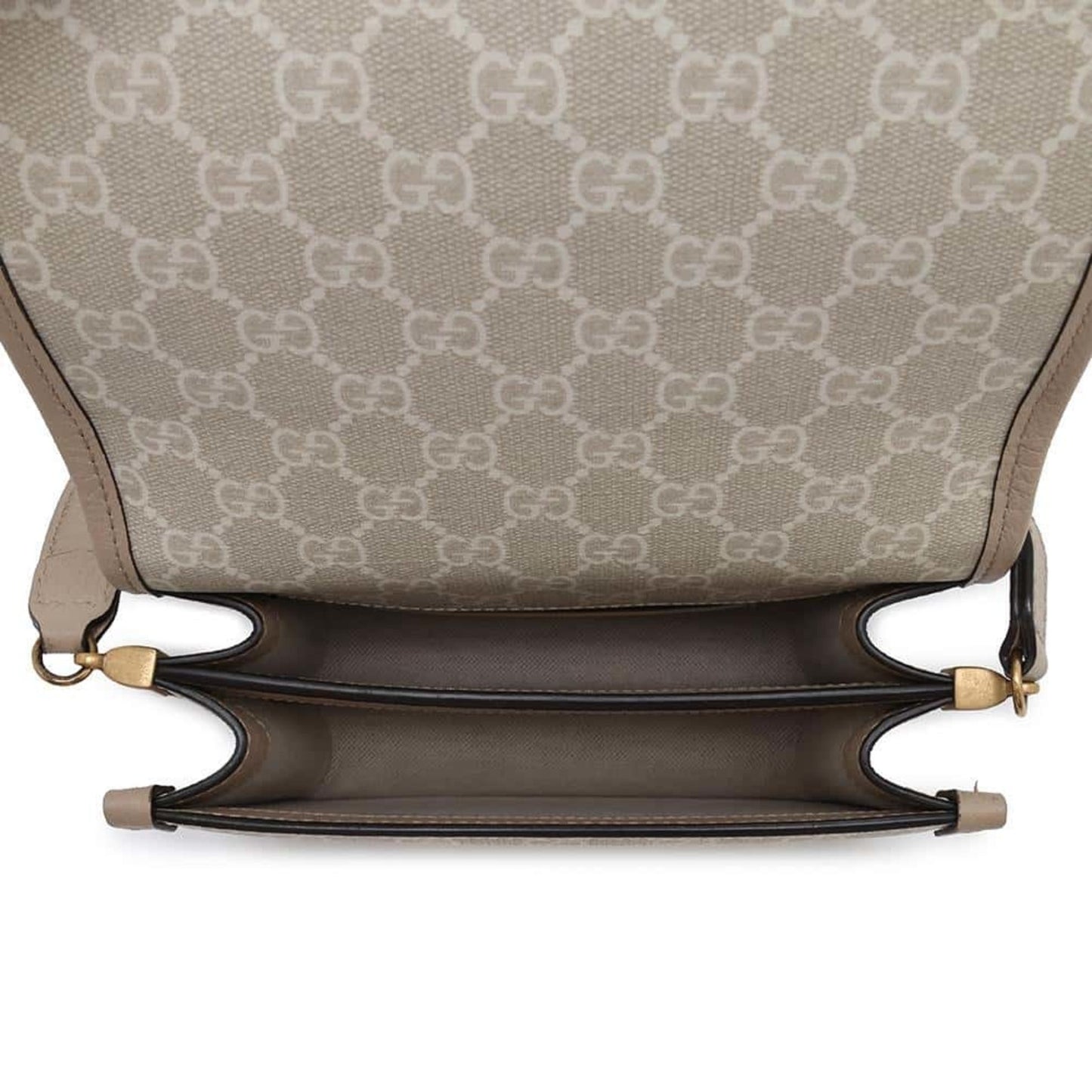 Gucci Beige Gg Supreme Leather Shoulder Bag