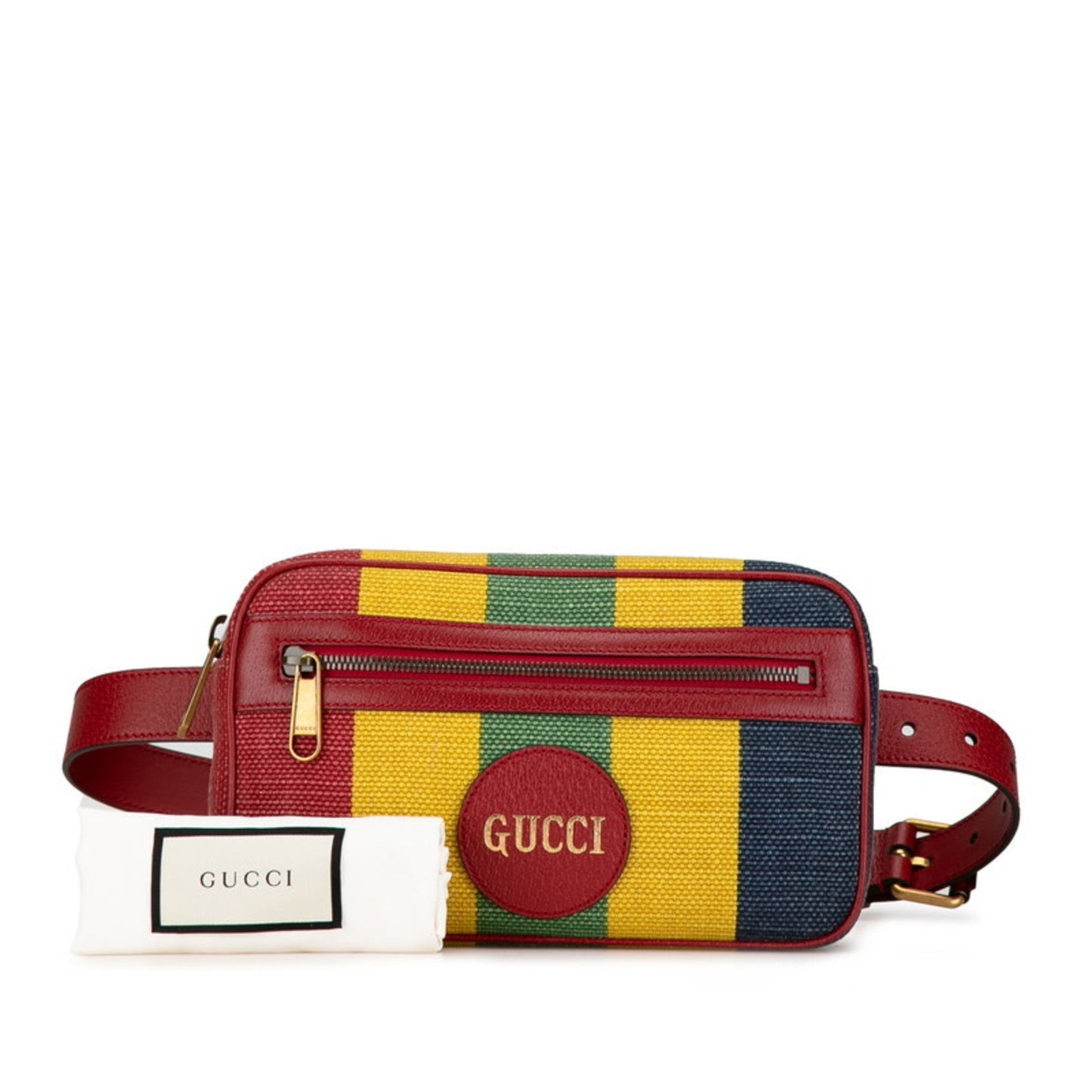 Gucci Multi-Color Canvas Leather Fanny Pack Sling Bag