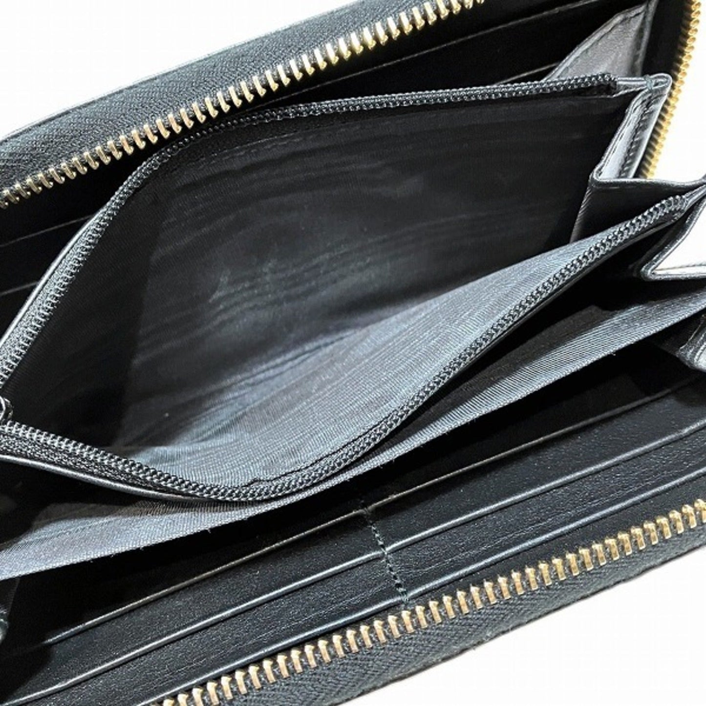 Gucci Guccissima Black Leather Long Wallet (Bi-Fold)