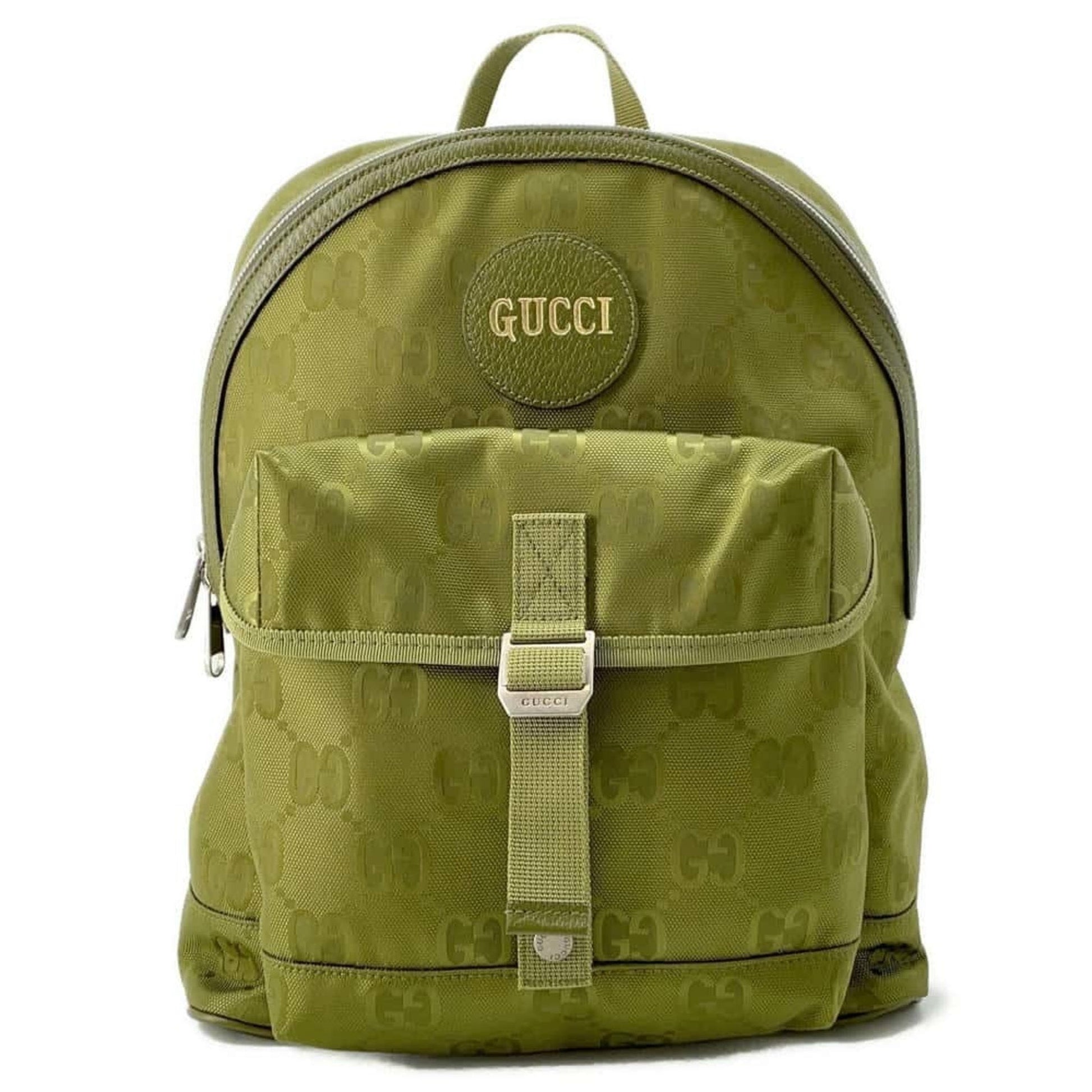 Gucci Khaki Nylon Leather Backpack ()