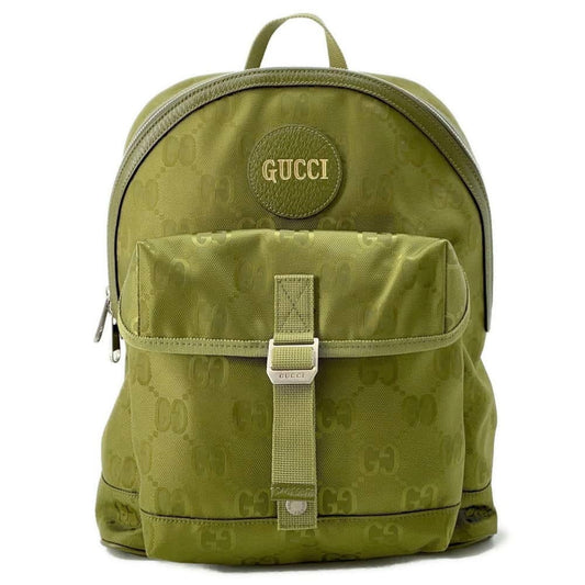 Gucci Khaki Nylon Leather Backpack ()