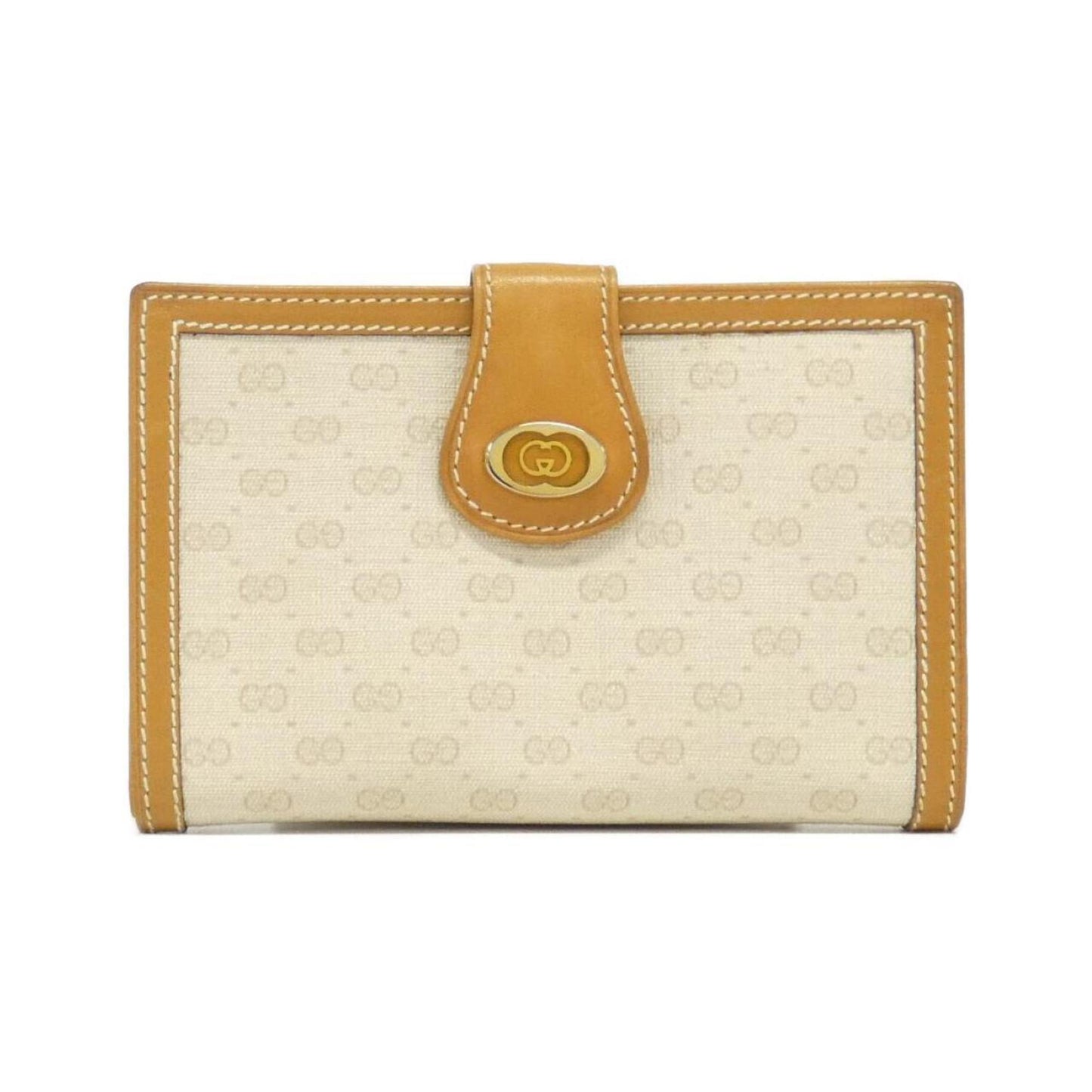 Gucci Beige Ivory Coated Canvas Wallet (Bi-Fold)