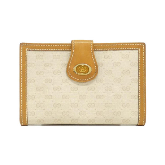 Gucci Beige Ivory Coated Canvas Wallet (Bi-Fold)