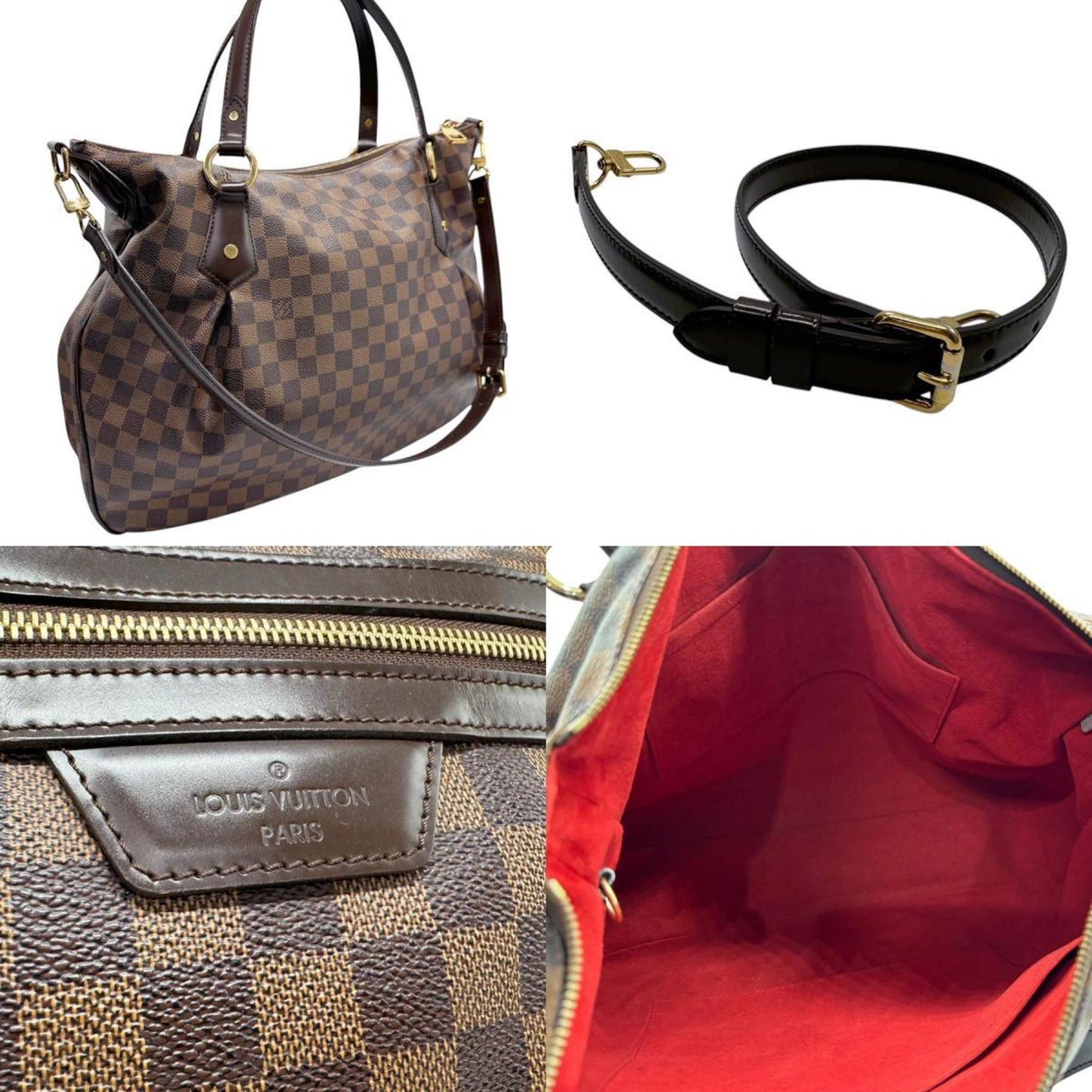 Louis Vuitton Damier Canvas Ebene Damier Canvas Handbag Shoulder Bag