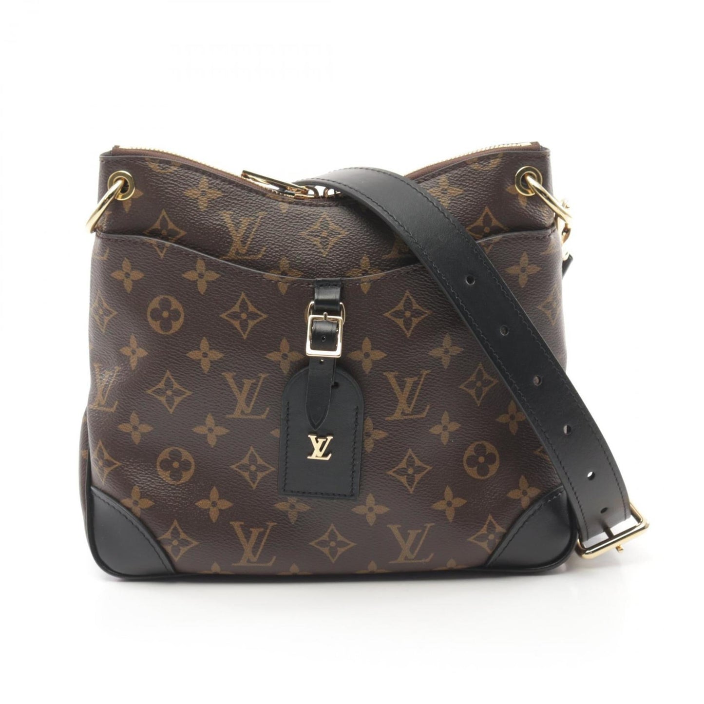 Louis Vuitton Black Brown Noir Monogram Leather Shoulder Bag