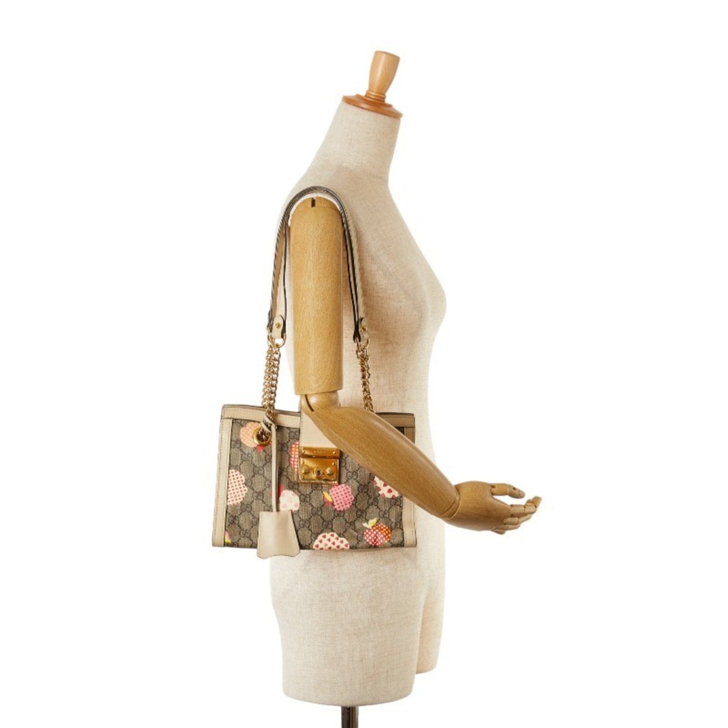 Gucci Beige Black Pvc Leather Shoulder Bag