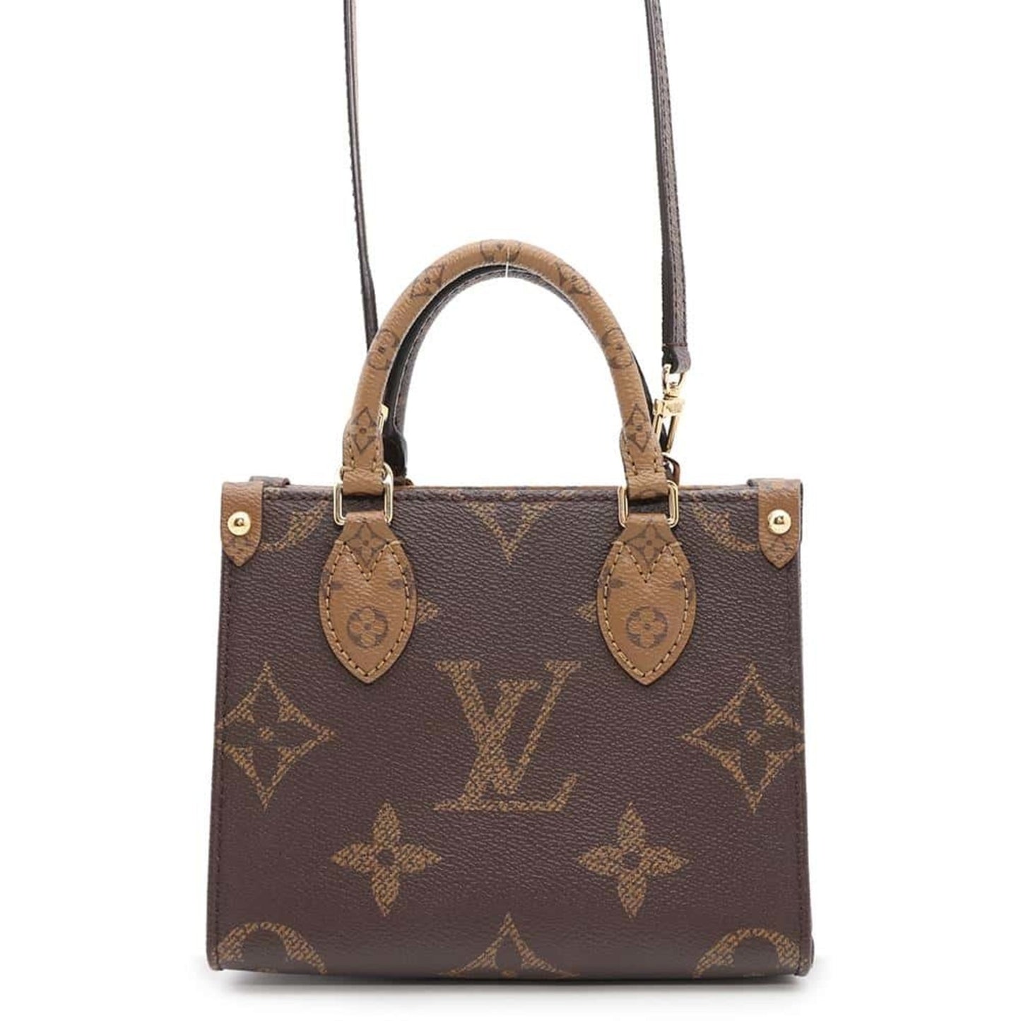 Louis Vuitton Brown Red Color Monogram Reverse Handbag Shoulder Bag