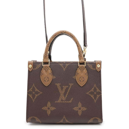 Louis Vuitton Brown Red Color Monogram Reverse Handbag Shoulder Bag