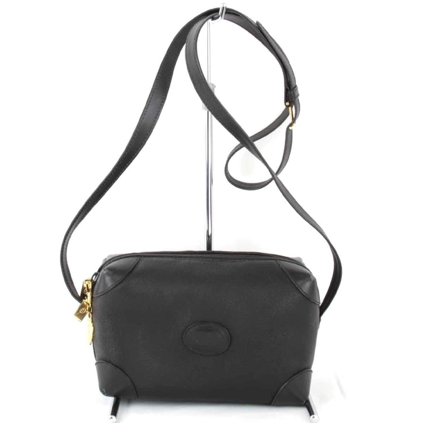 Gucci Gucci Interlocking Black Leather Shoulder Bag ()