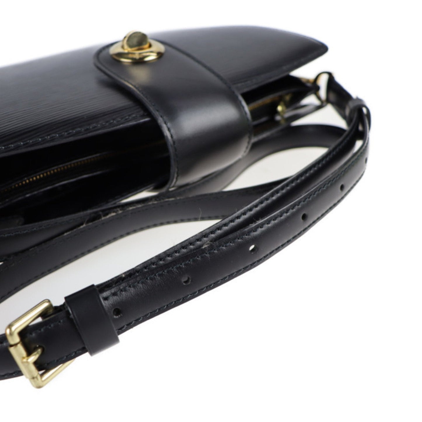 Louis Vuitton Noir Epi Leather Handbag Shopping Bag Shoulder Bag Tote Bag