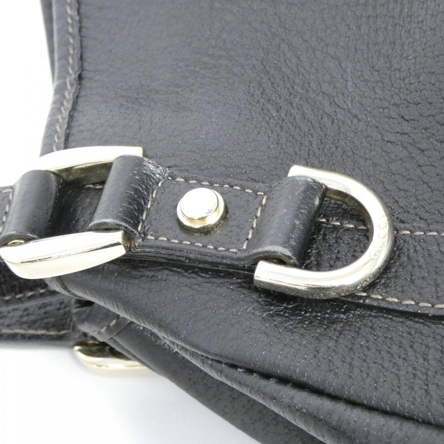 Gucci Navy Leather Shoulder Bag