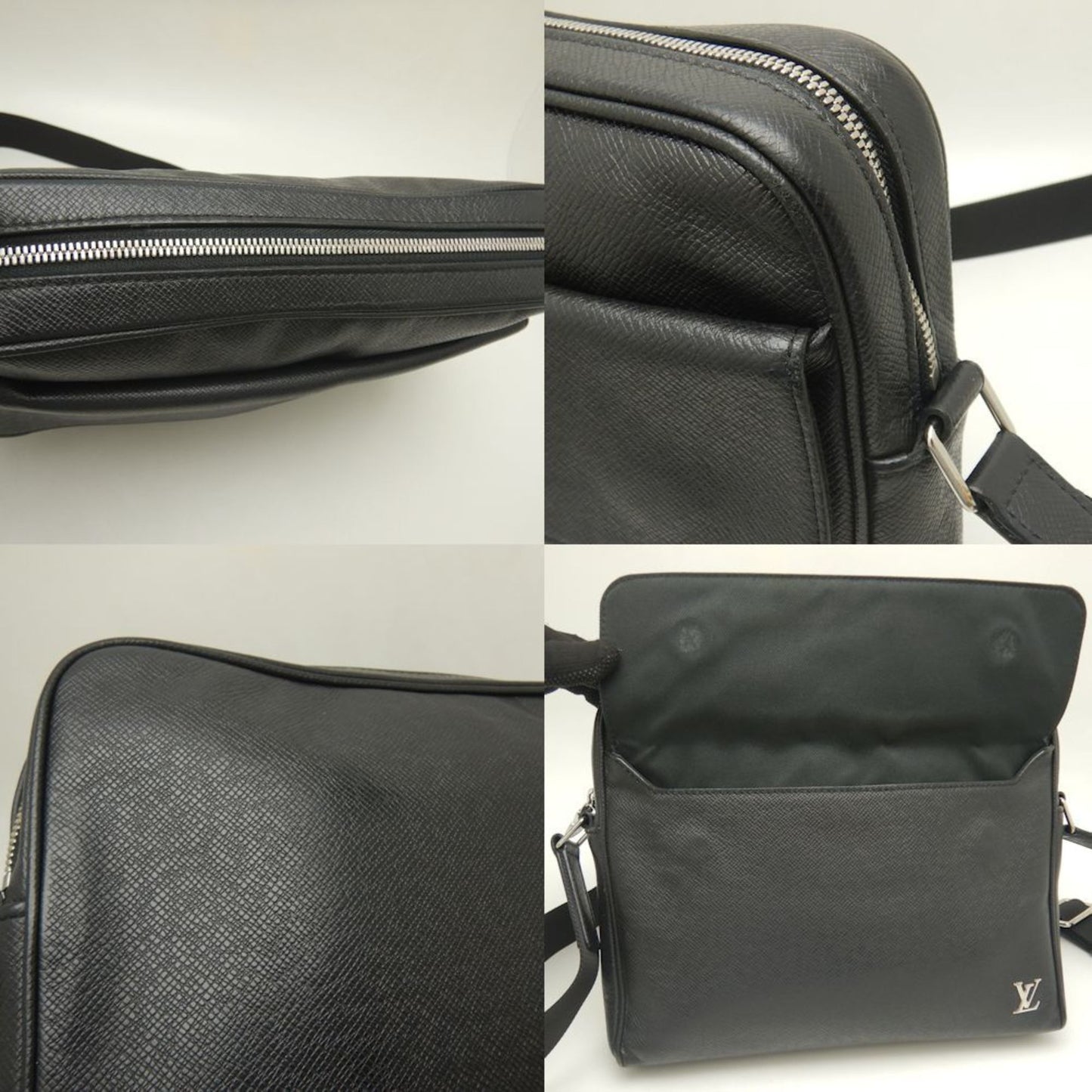 Louis Vuitton Noir Taiga Leather Shoulder Bag