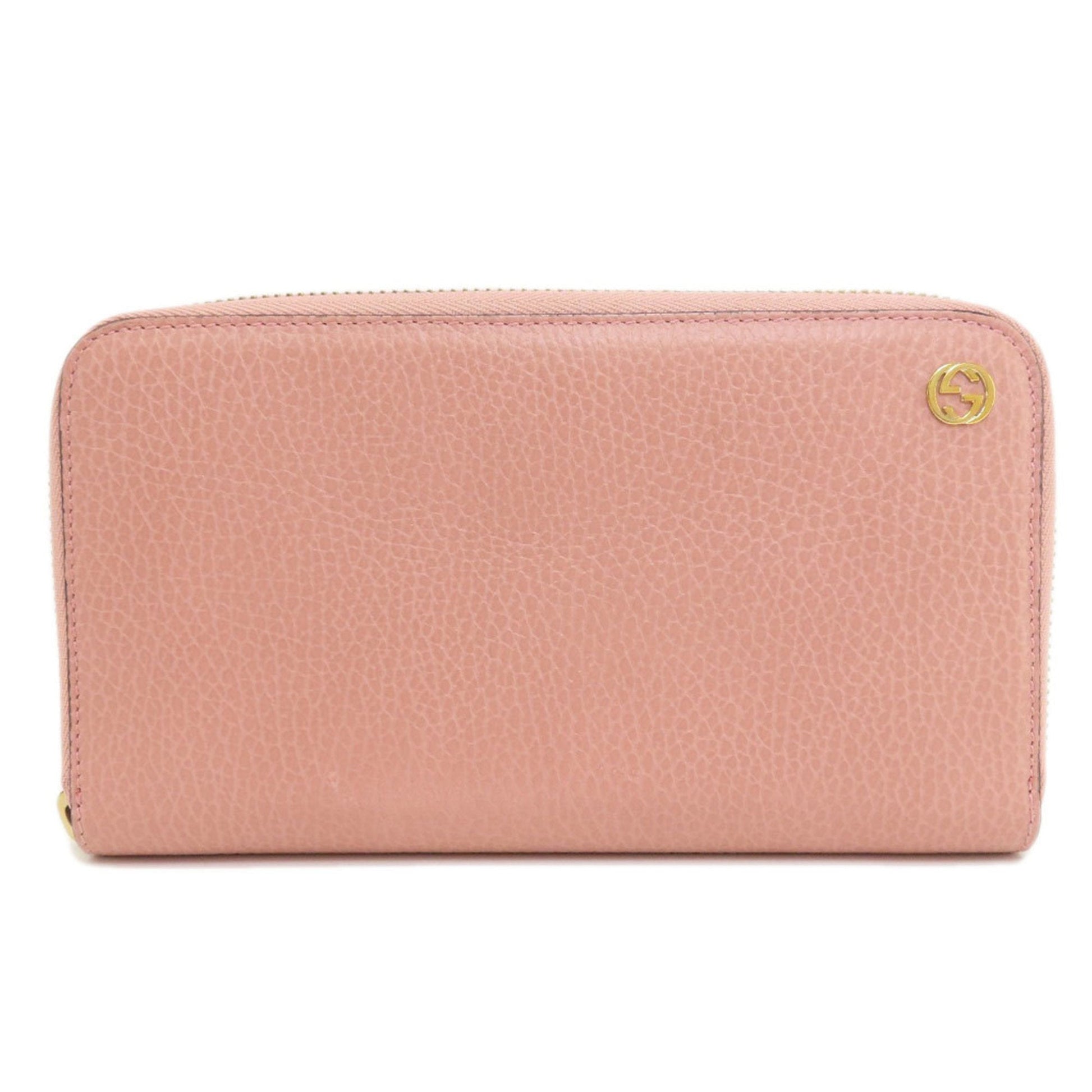 Gucci Pink Leather Long Wallet (Bi-Fold) ()