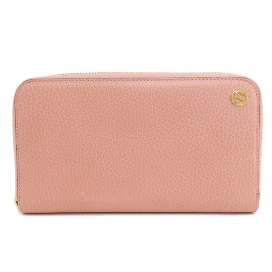 Gucci Pink Leather Long Wallet (Bi-Fold) ()