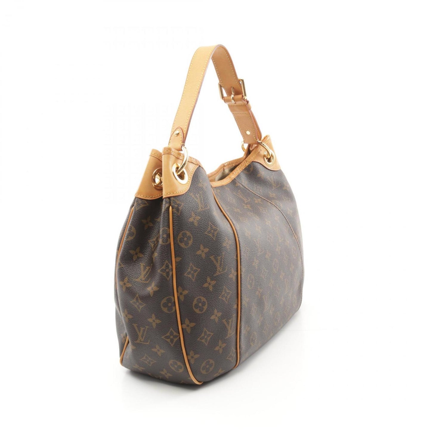 Louis Vuitton Brown Coated Canvas Leather Shoulder Bag