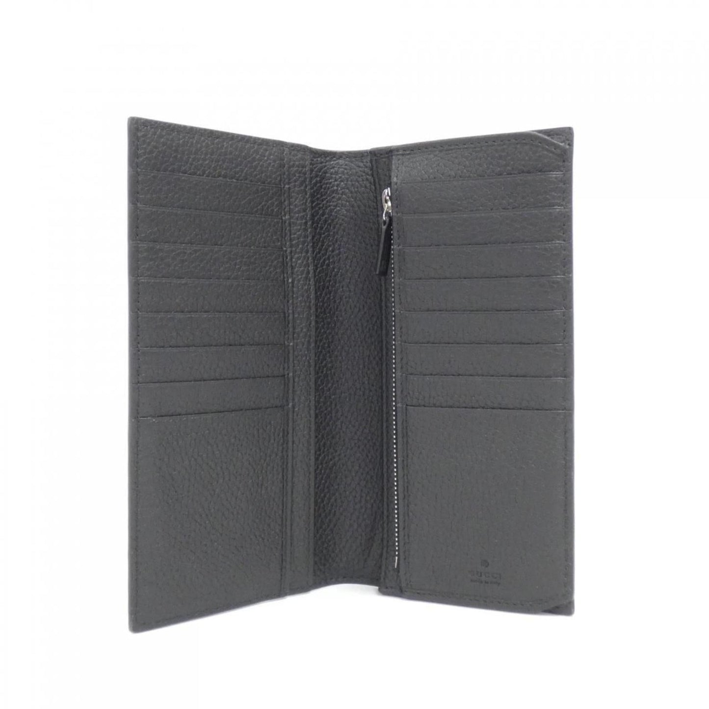 Gucci Black Leather Long Wallet (Bi-Fold)