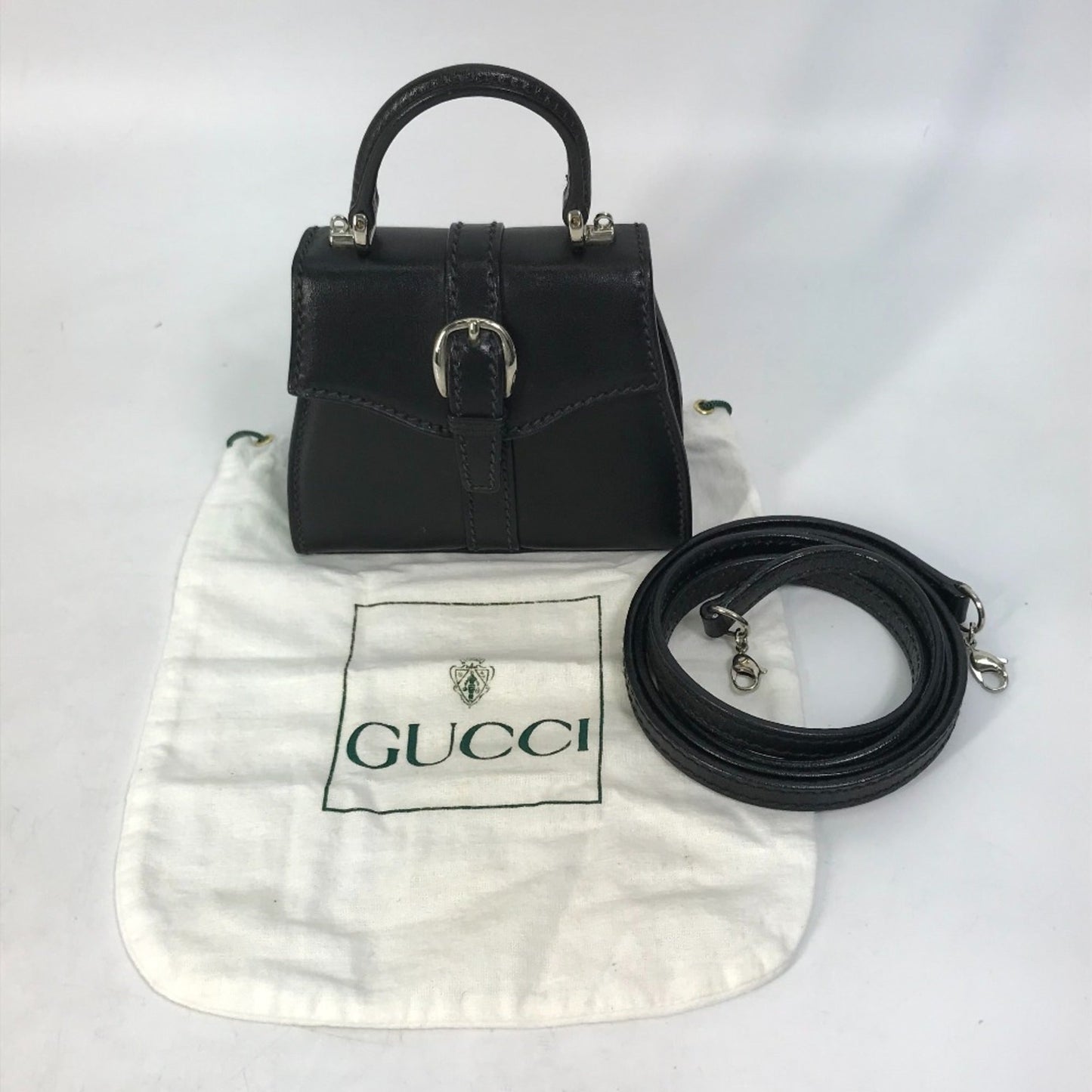 Gucci Black Leather Shoulder Bag