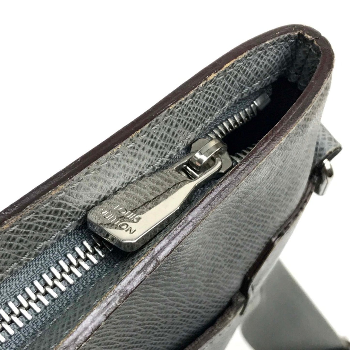 Louis Vuitton Gray Leather Shoulder Bag