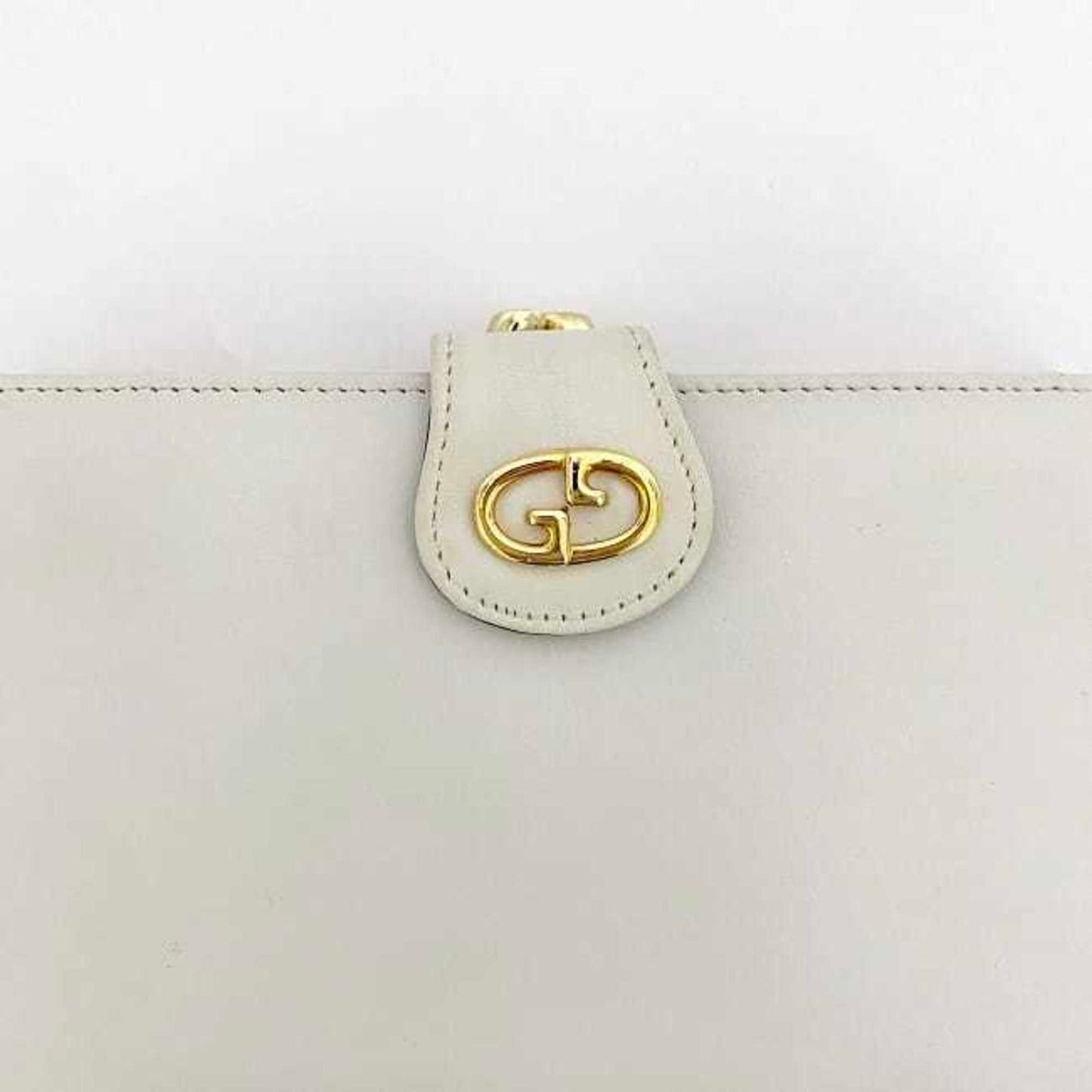 Gucci White Leather Wallet (Bi-Fold)