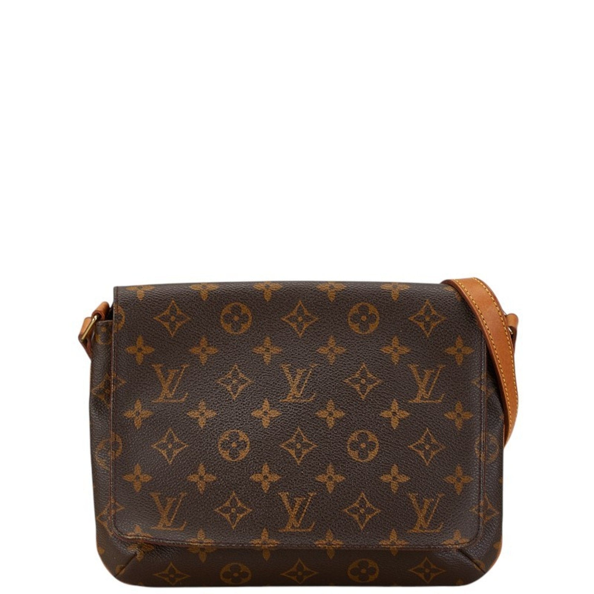Louis Vuitton Brown Pvc Leather Shoulder Bag ()