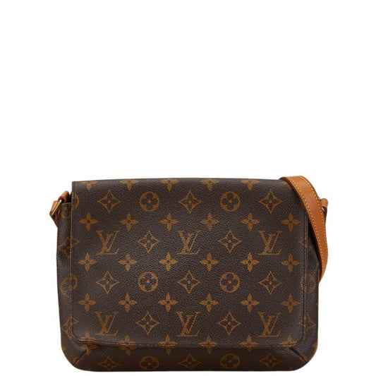 Louis Vuitton Brown Pvc Leather Shoulder Bag ()