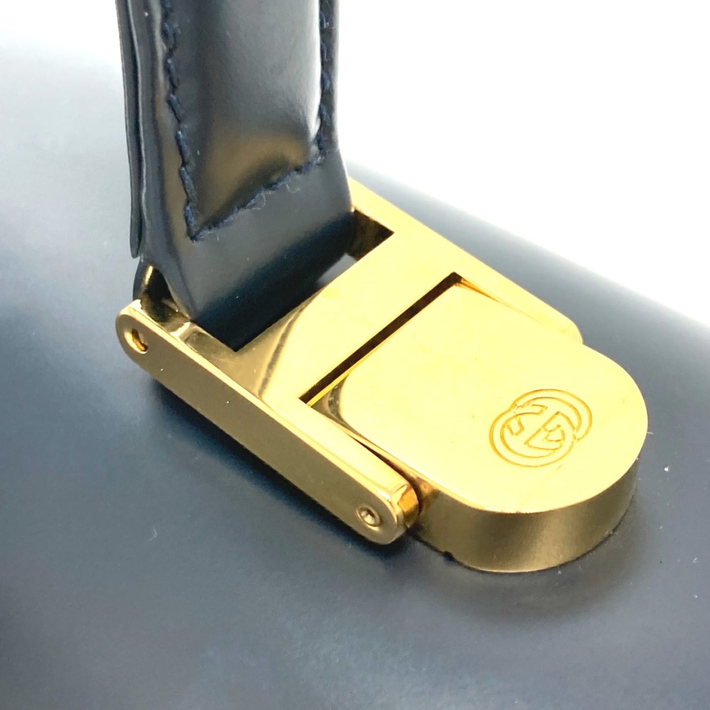 Gucci Navy Leather Handbag