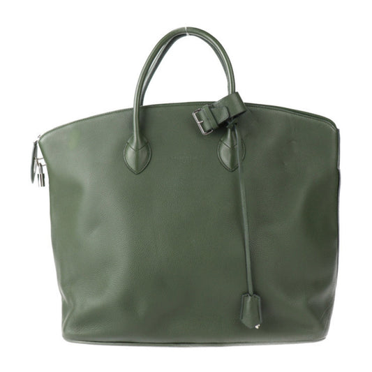 Louis Vuitton Khaki Leather Handbag Shoulder Bag Tote Bag ()