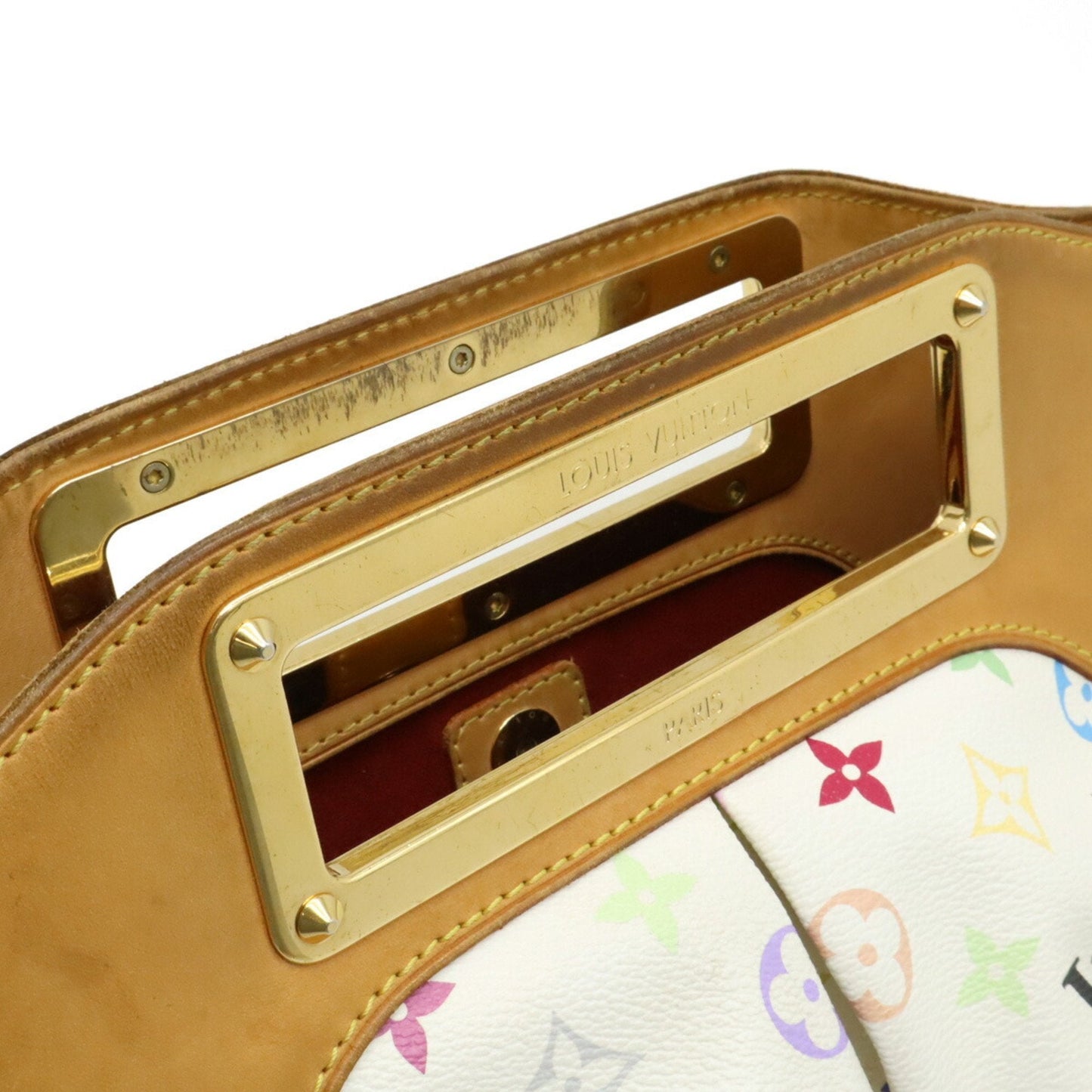 Louis Vuitton Monogram Multicolore Blanc Pvc Handbag Shoulder Bag