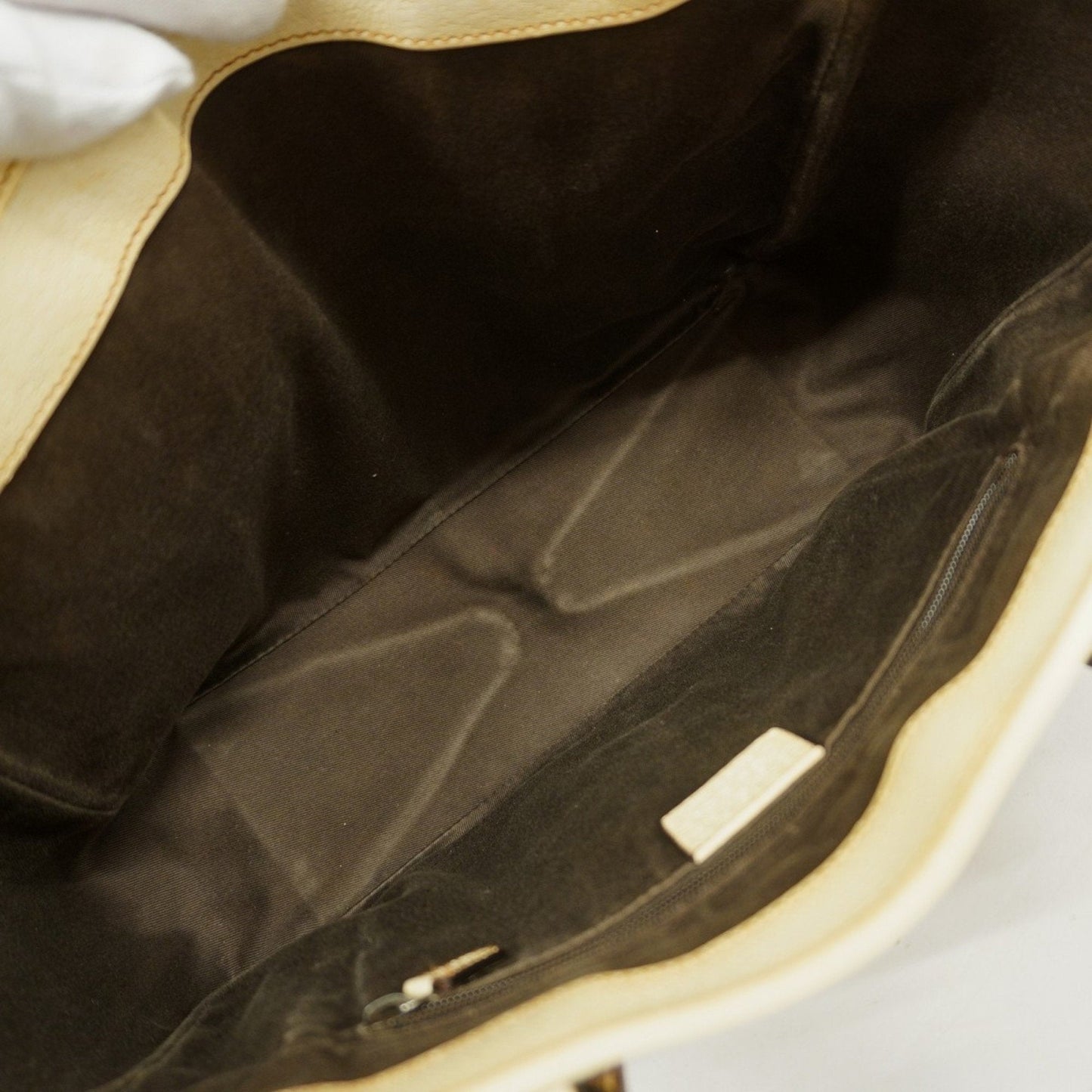 Gucci Brown Ivory Canvas Tote Bag