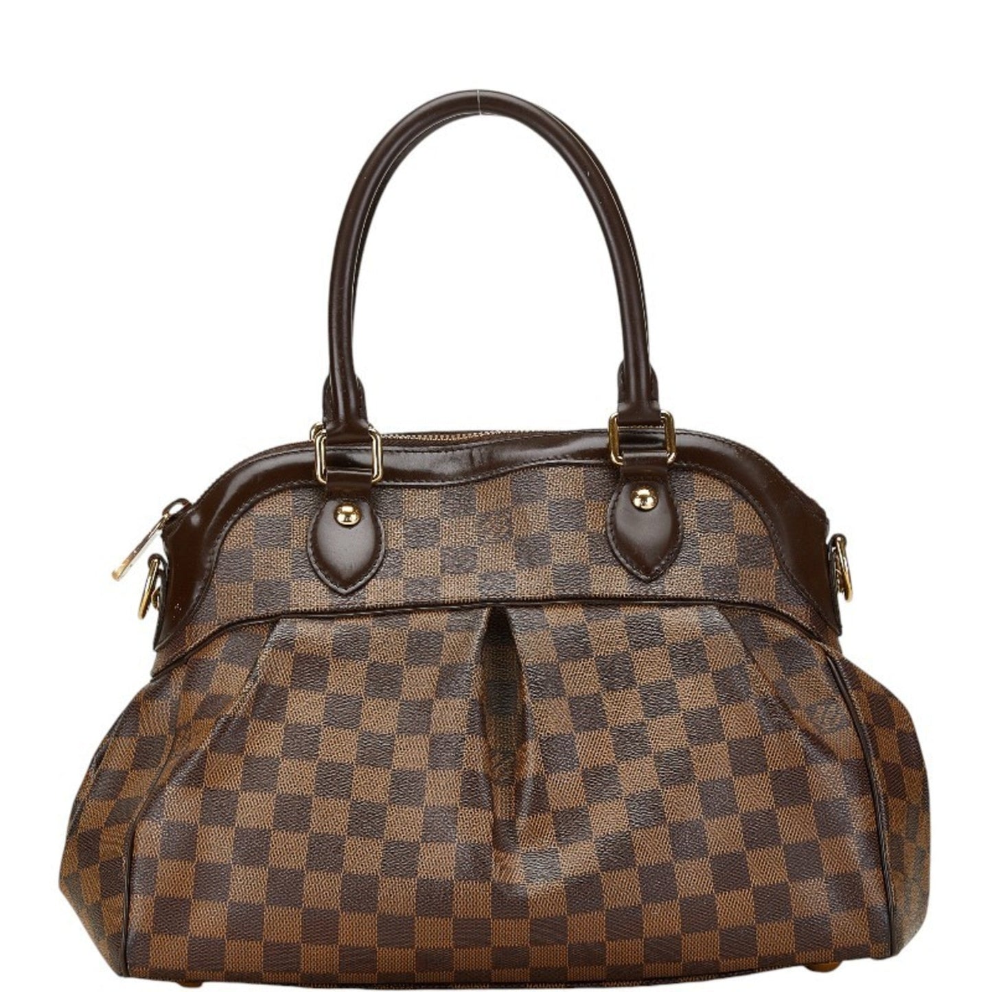 Louis Vuitton Brown Pvc Leather Handbag Shoulder Bag