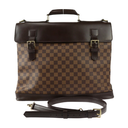 Louis Vuitton Anthracite Brown Ebene Damier Canvas Boston Bag Handbag Shoulder Bag Tote Bag ()