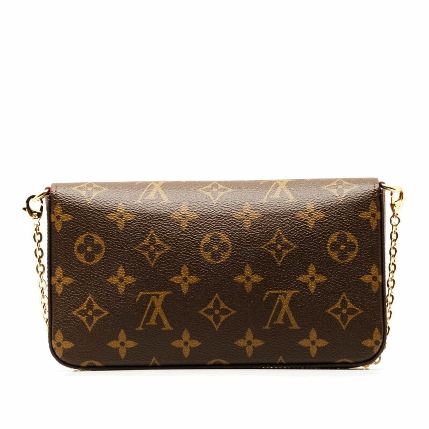 Louis Vuitton Brown Fuchsia Pvc Leather Pouch Shoulder Bag