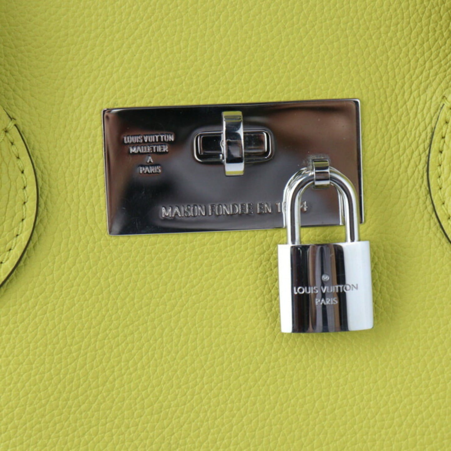 Louis Vuitton Yellow Leather Handbag Shoulder Bag Tote Bag