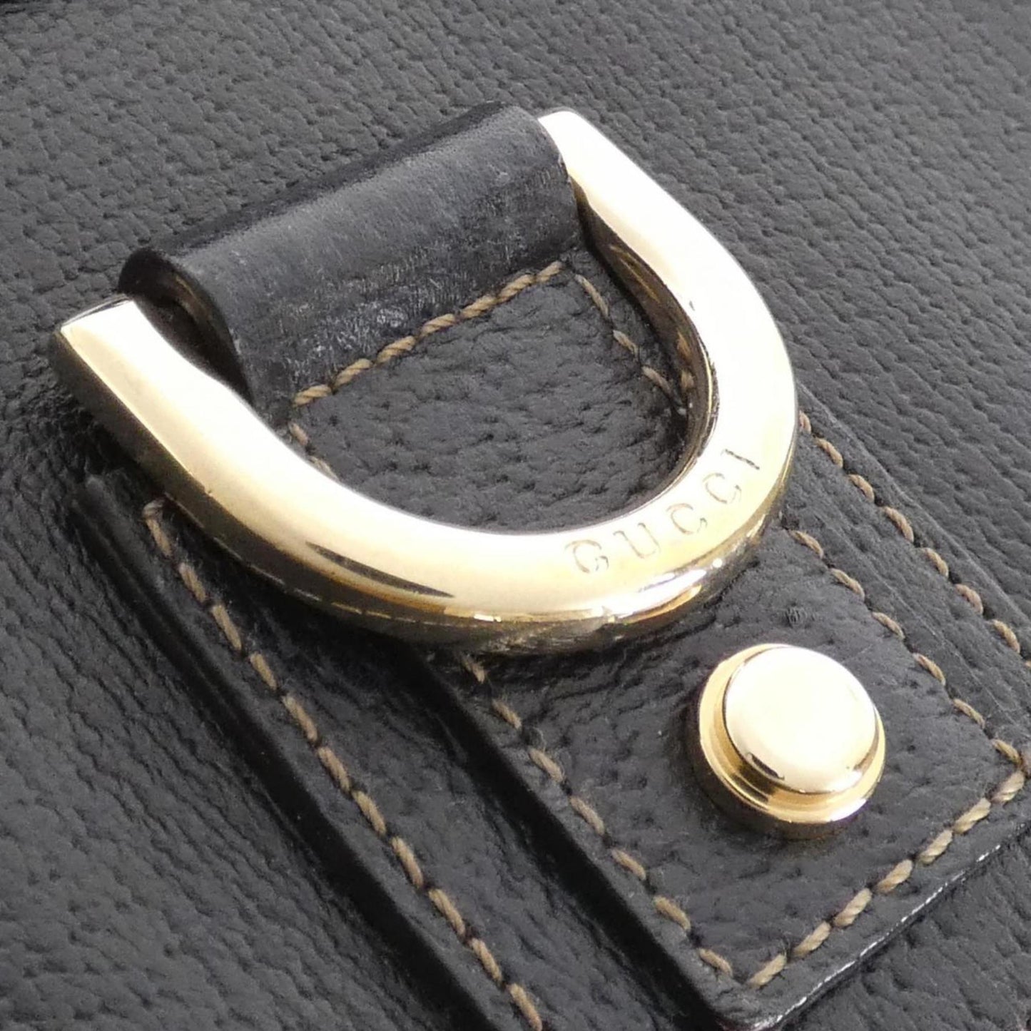 Gucci Navy Leather Handbag Tote Bag