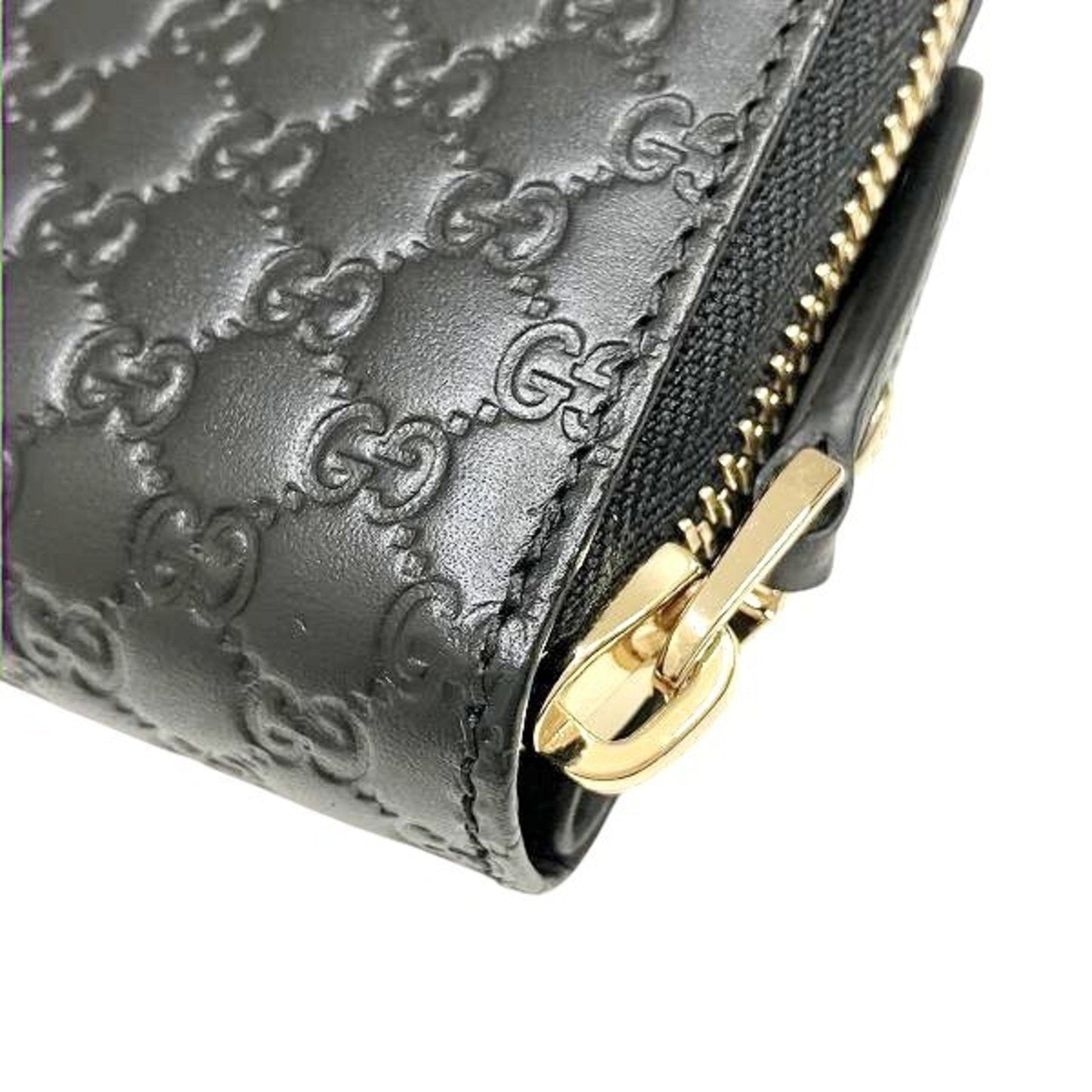 Gucci Black Leather Long Wallet (Bi-Fold)