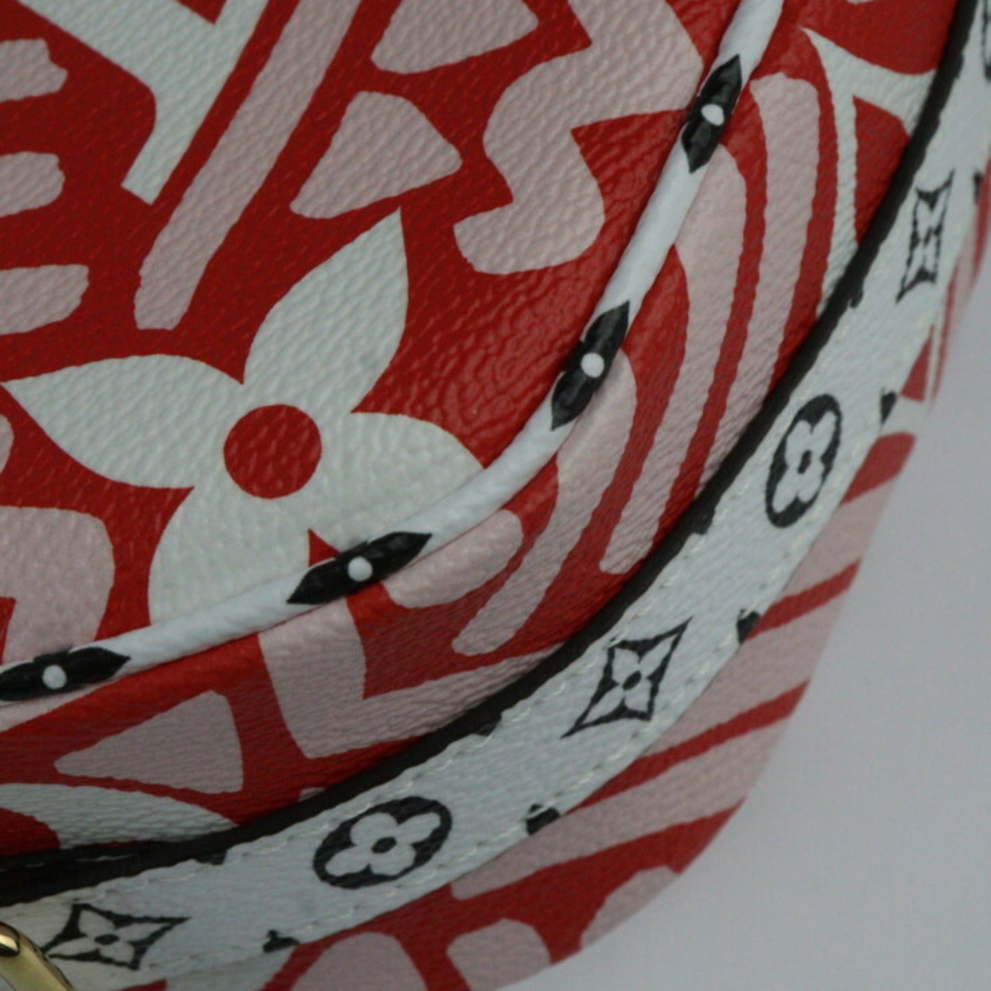 Louis Vuitton Black Multi-Color Pink Red Color White Pvc Handbag Shoulder Bag