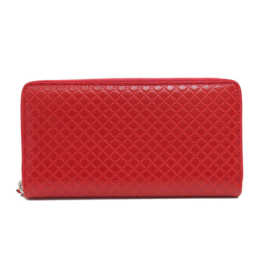 Gucci Diamante Red Color Leather Long Wallet (Bi-Fold) ()