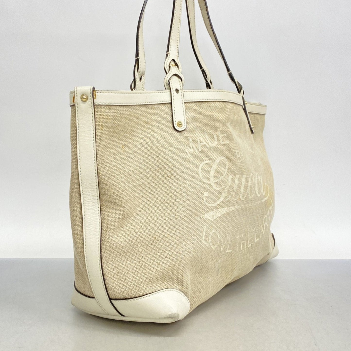 Gucci Beige Canvas Tote Bag
